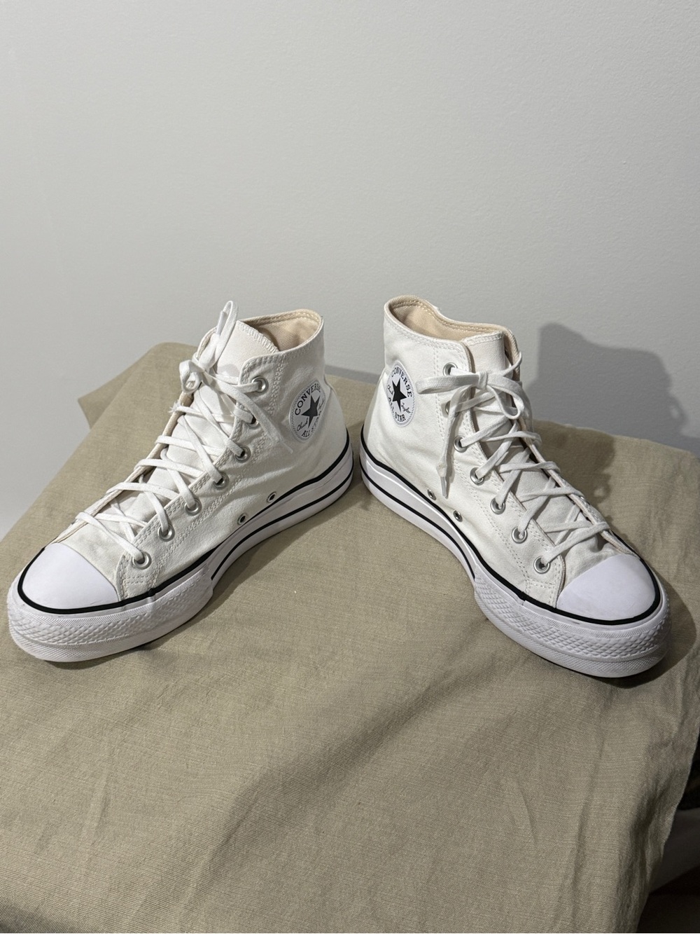 Converse High Top Canvas Sneakers - White